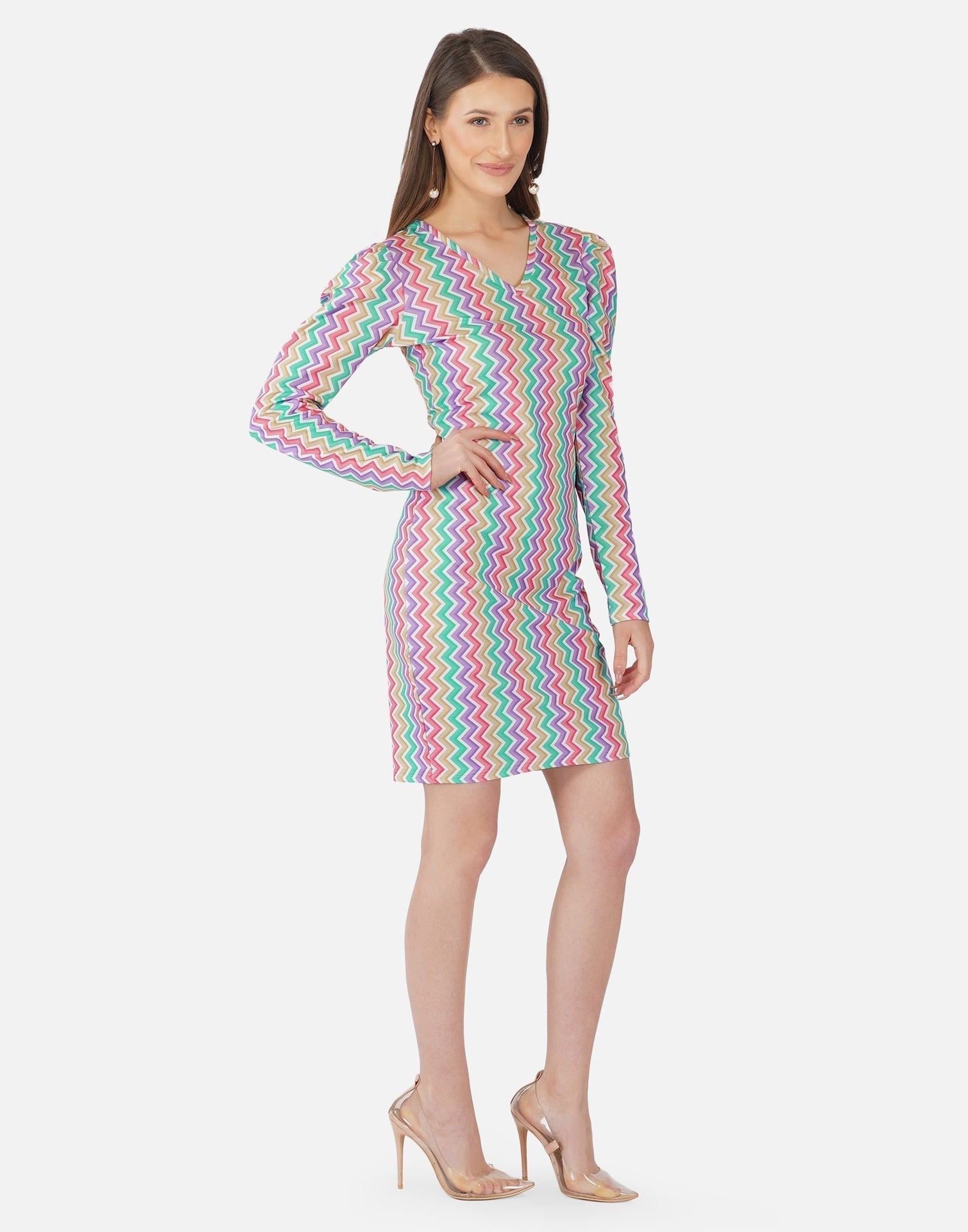 Multicoloured Printed Bodycon | Sudathi