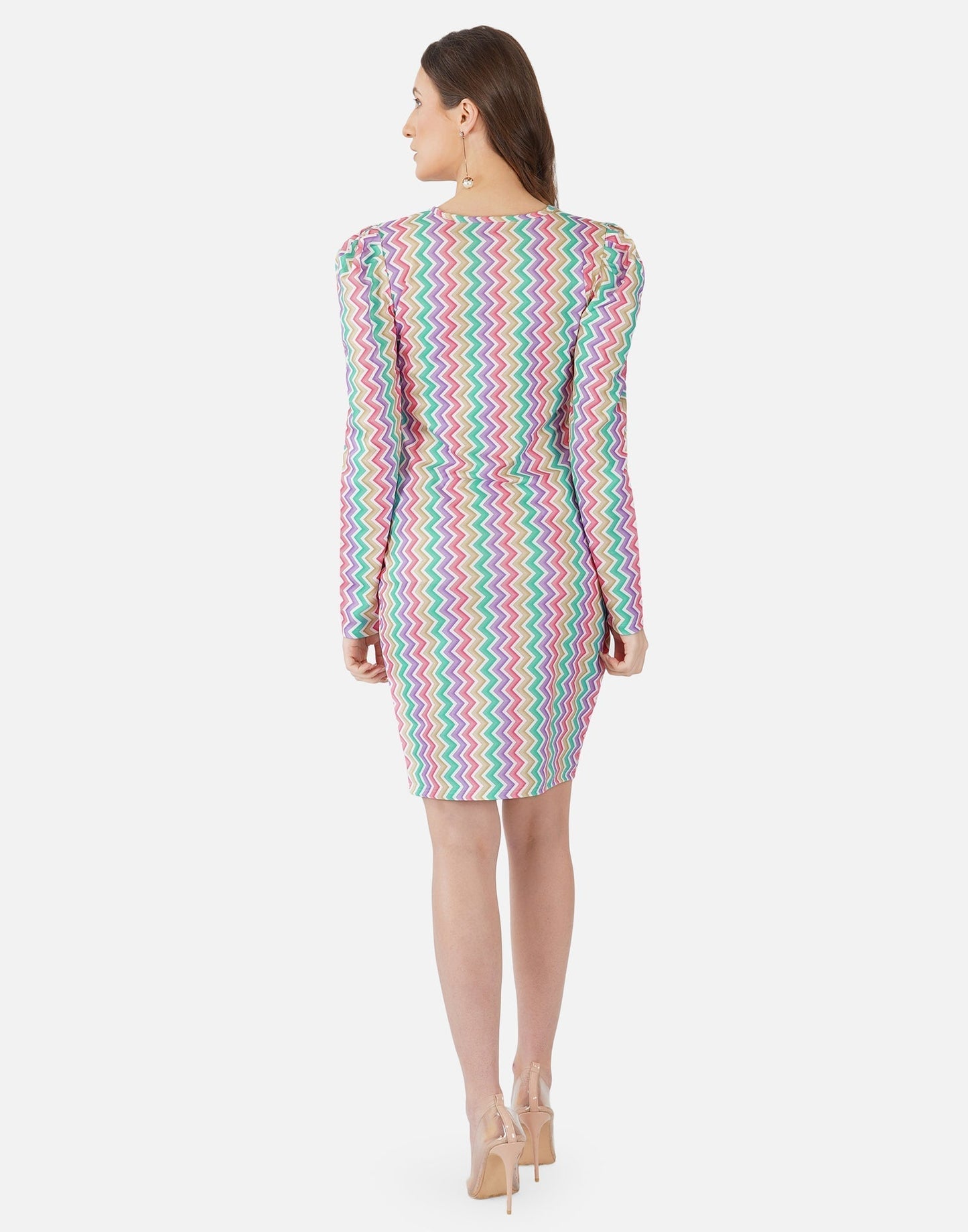 Multicoloured Printed Bodycon | Sudathi