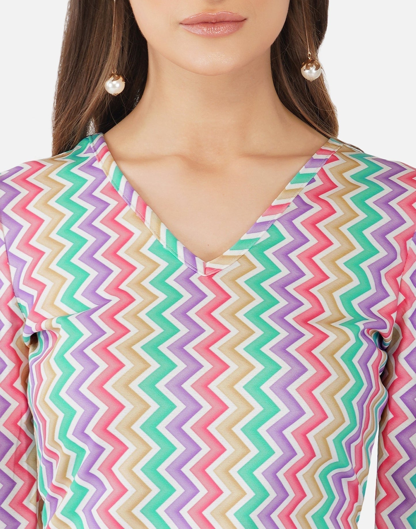 Multicoloured Printed Bodycon | Sudathi