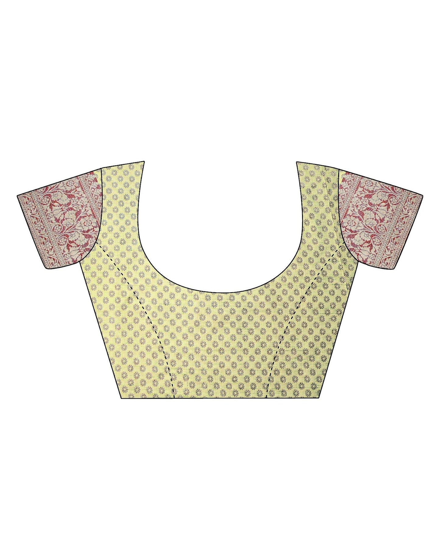 Light Yellow Silk Banarasi Saree | Leemboodi