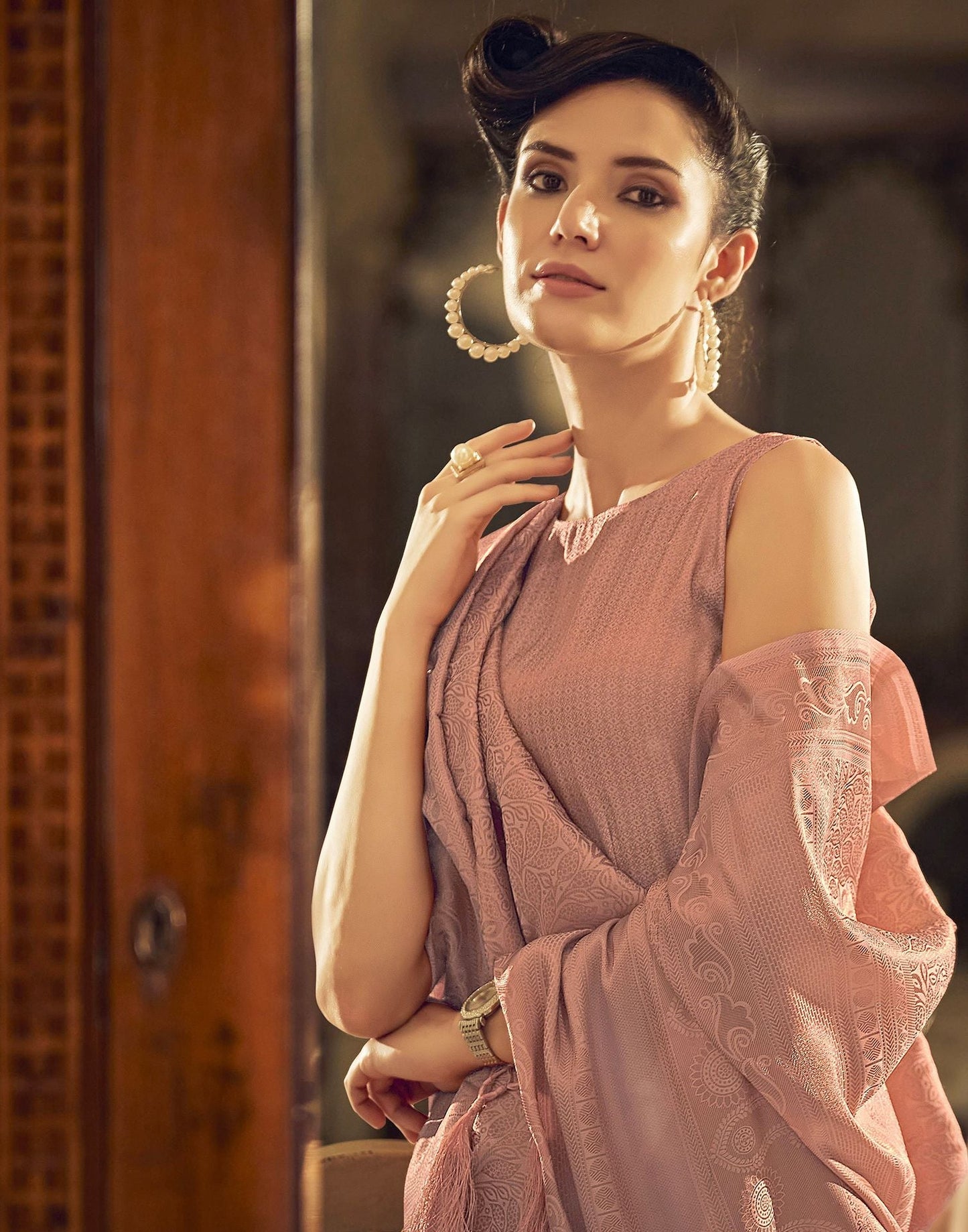 Pink Kanjivaram Silk Saree | Leemboodi