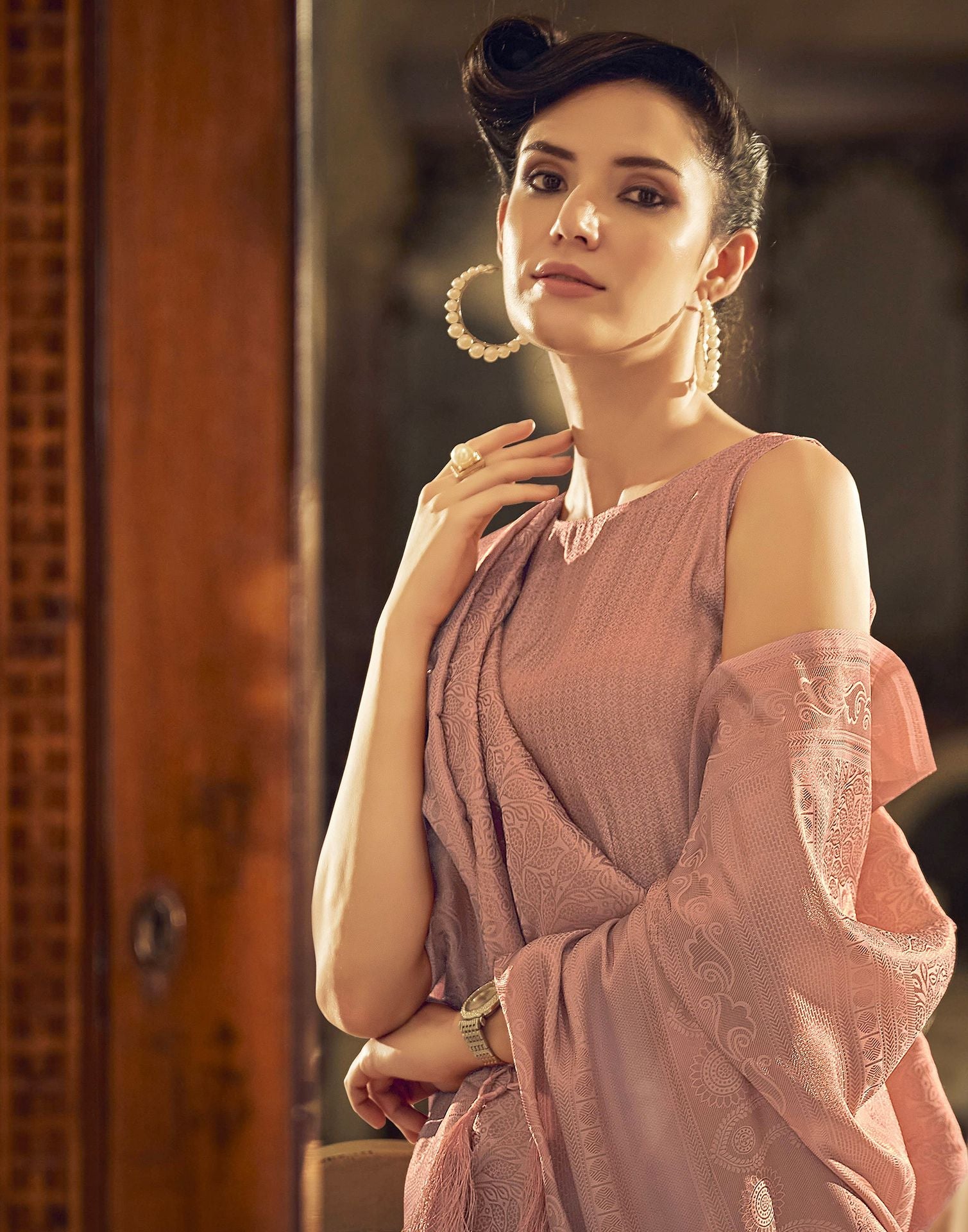 Pink Kanjivaram Silk Saree | Leemboodi