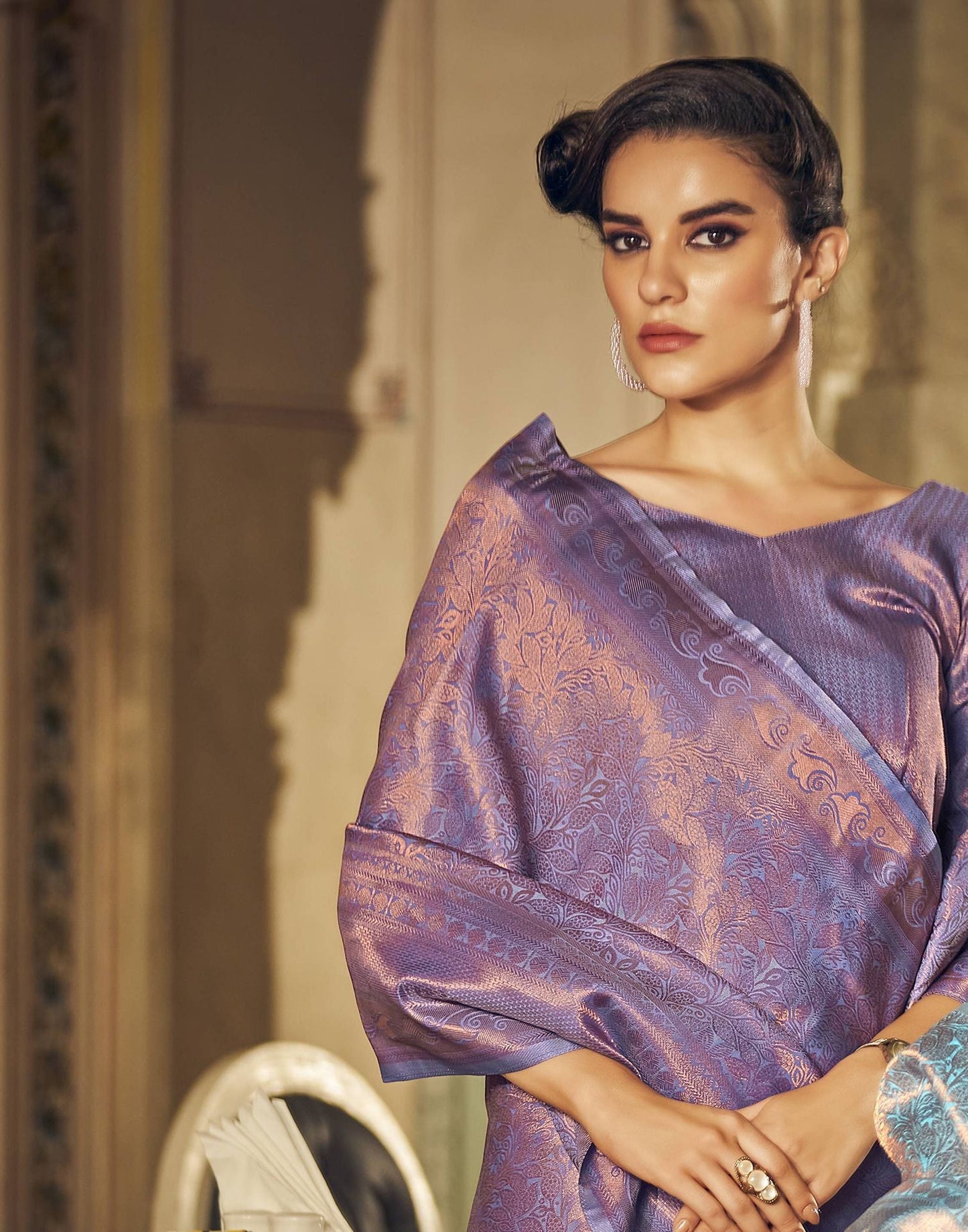 Purple Kanjivaram Silk Saree | Leemboodi