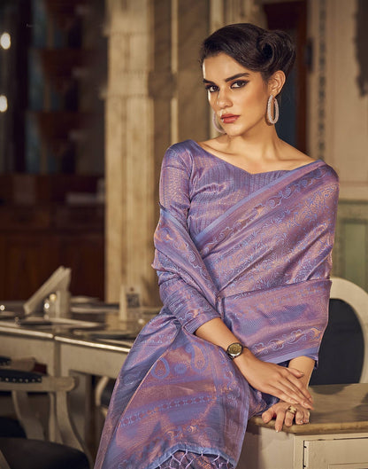 Purple Kanjivaram Silk Saree | Leemboodi