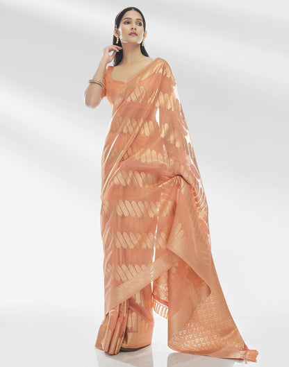 Peach Silk Saree | Leemboodi