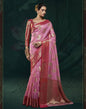 Pink Organza Banarasi Saree | Leemboodi
