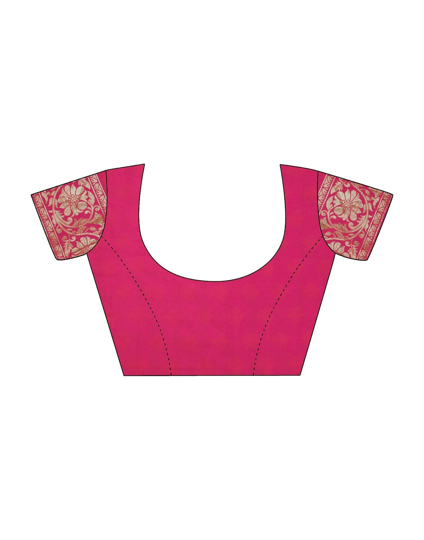 Rani Pink Silk Banarasi Saree | Leemboodi