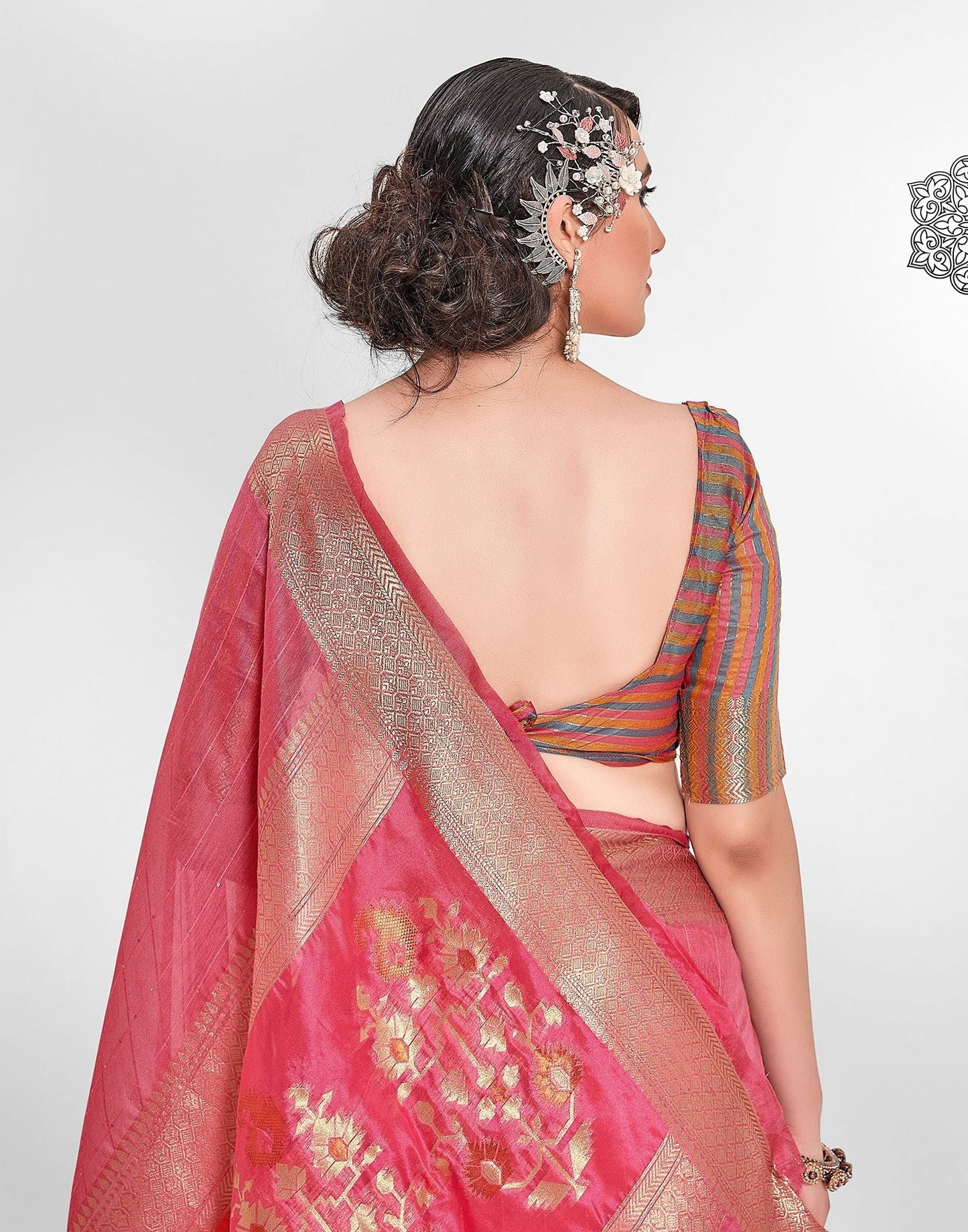 Pink Cotton Saree | Leemboodi