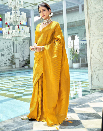 Yellow Silk Saree | Leemboodi