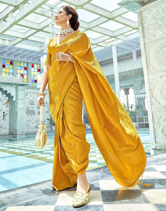Yellow Silk Saree | Leemboodi
