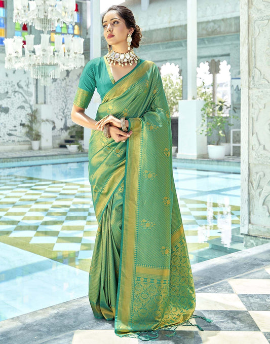 Green Silk Saree | Leemboodi