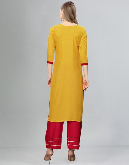 Modish Yellow Embroidered Kurti | Sudathi