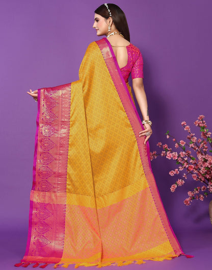 Turmeric Yellow Cotton Saree | Sudathi