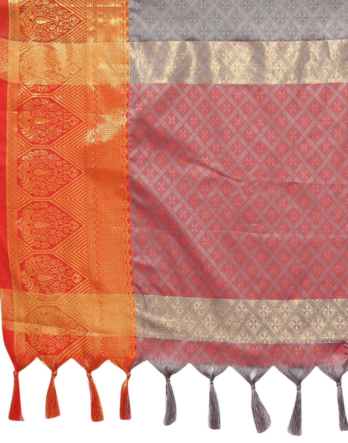 Grey Cotton Saree | Sudathi