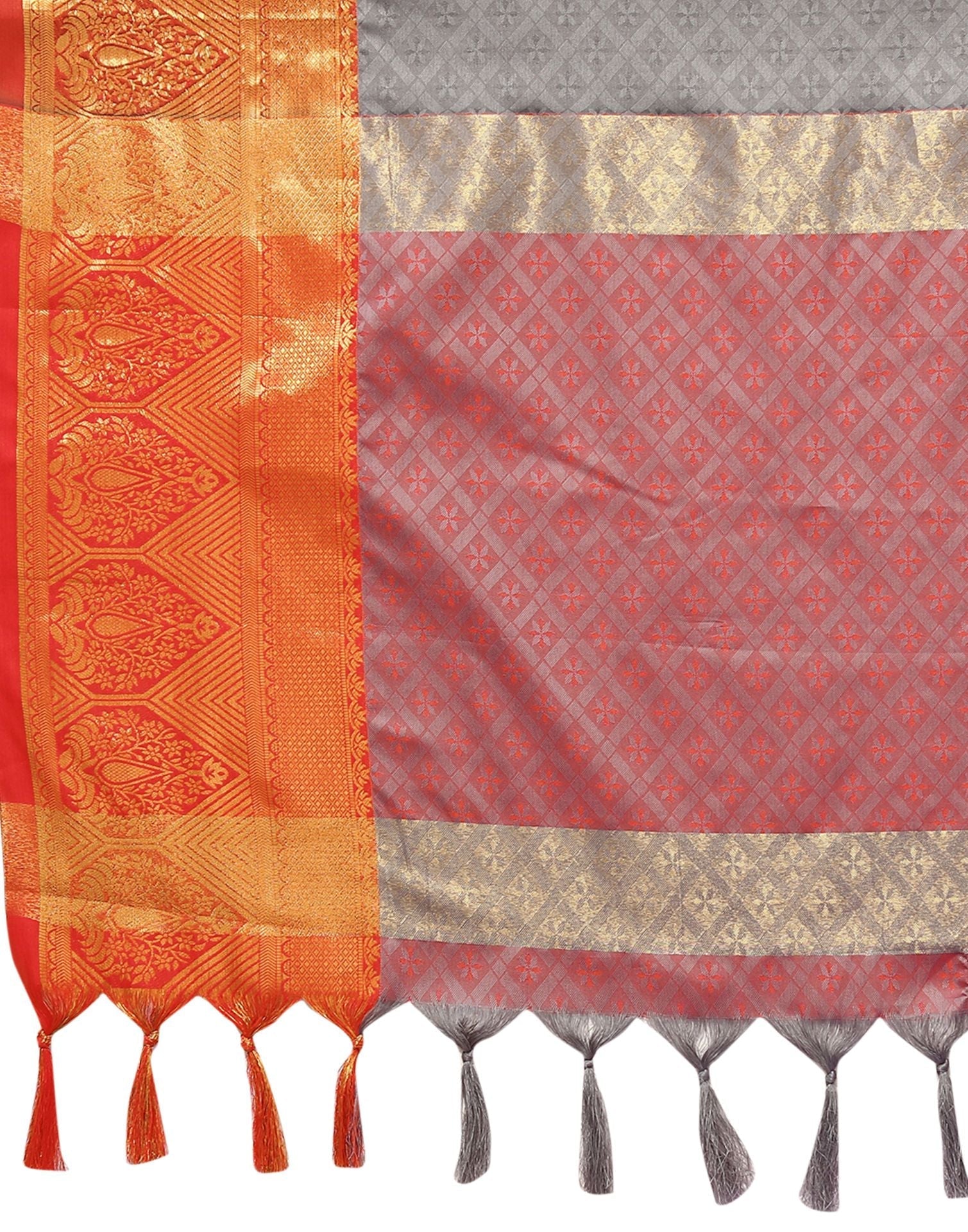 Grey Cotton Saree | Sudathi