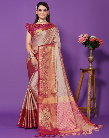 Light Pink Cotton Saree | Sudathi