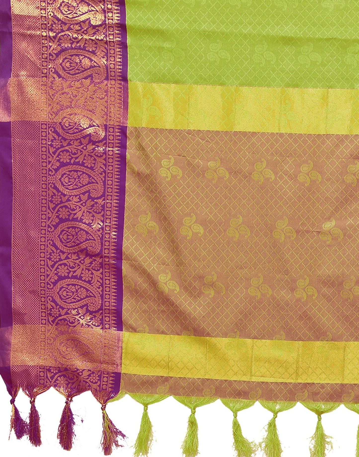 Parrot Green Cotton Saree | Sudathi