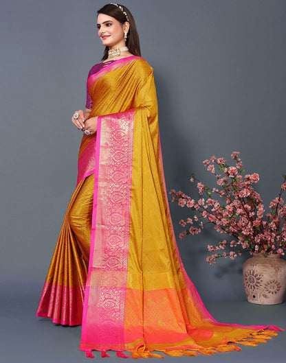 Mustard Cotton Saree | Sudathi