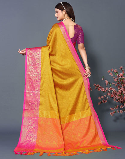 Mustard Cotton Saree | Sudathi