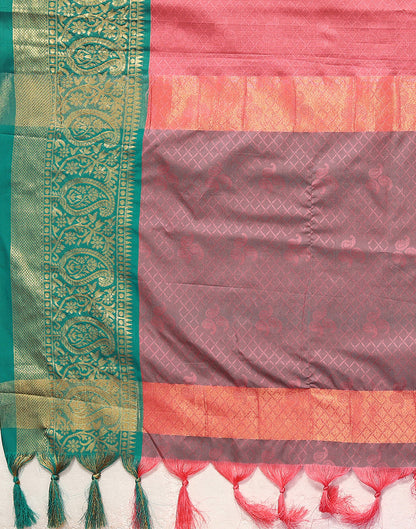 Pink Silk Weaving Saree