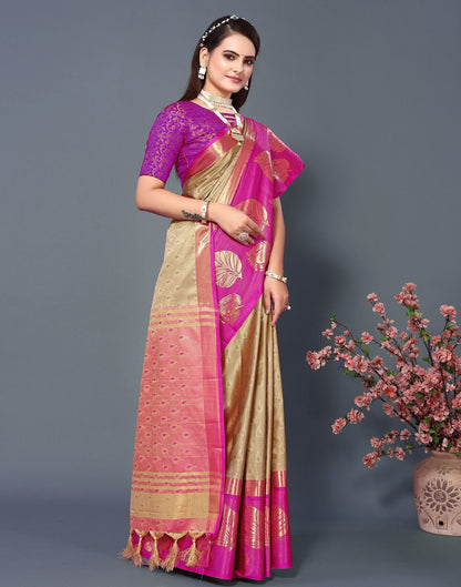 Beige Cotton Saree | Sudathi