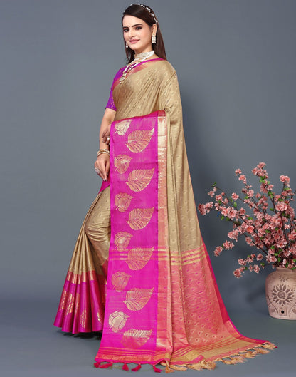 Beige Cotton Saree | Sudathi