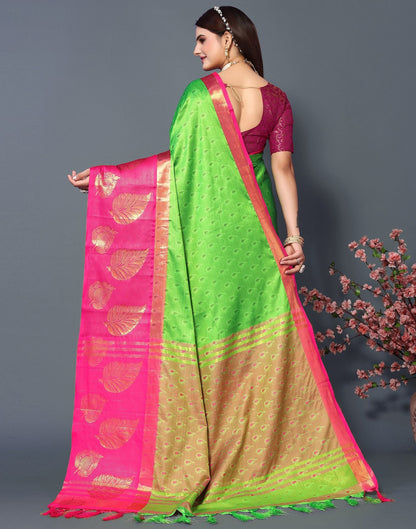 Green Cotton Saree | Sudathi