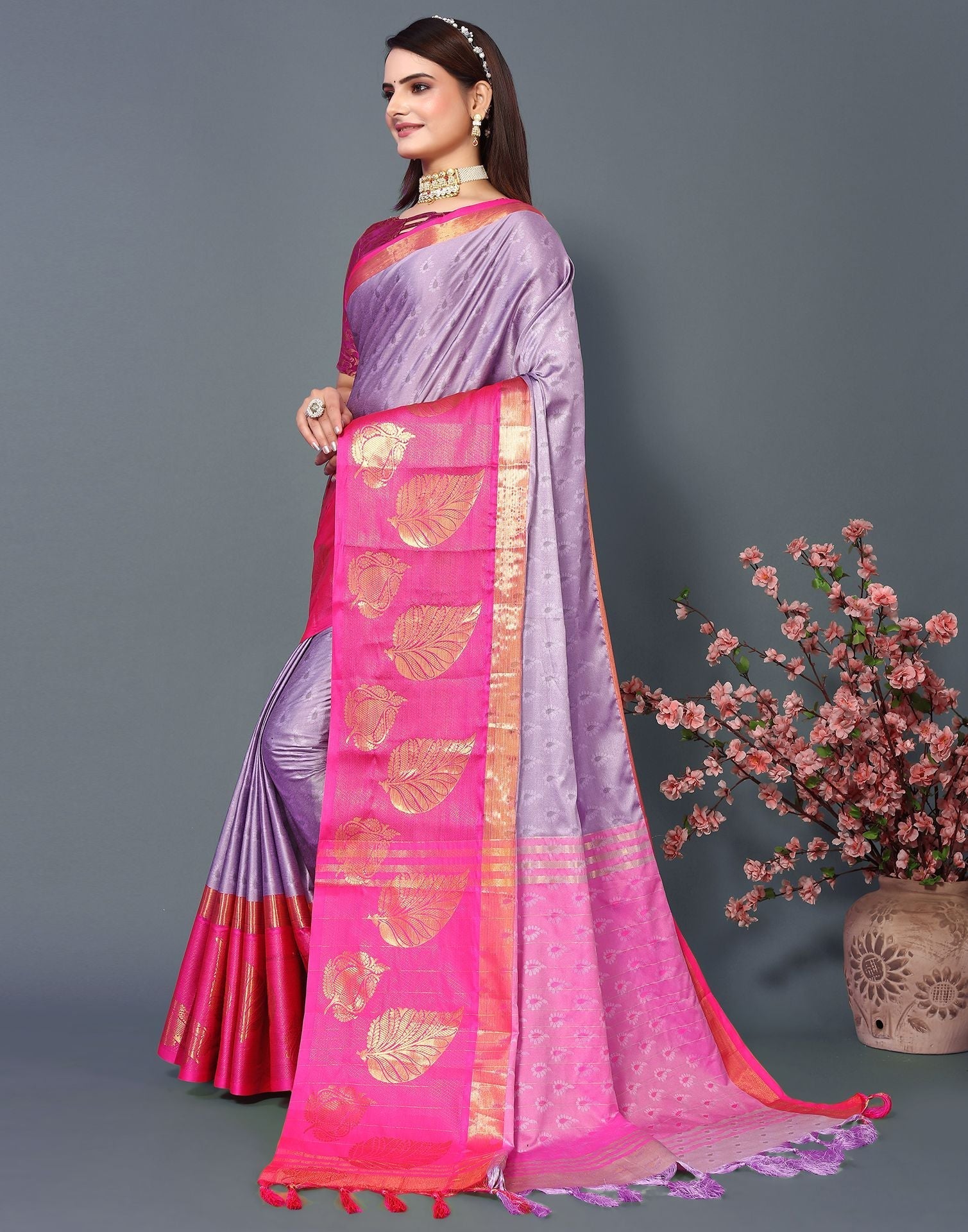 Light Purple Cotton Saree | Sudathi