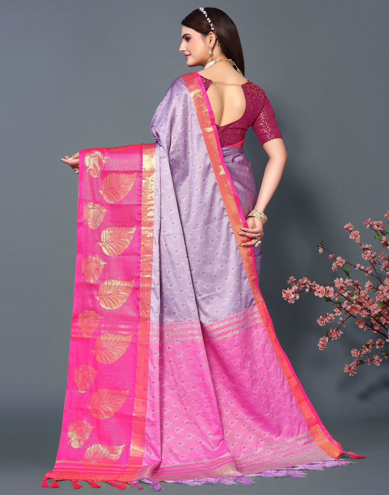 Light Purple Cotton Saree | Sudathi