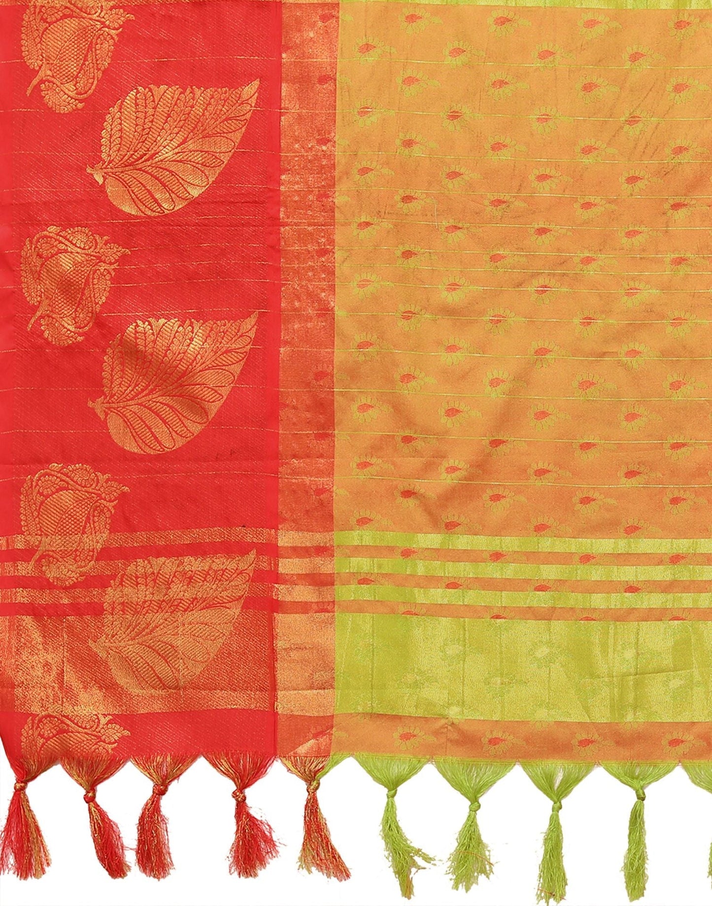 Olive Green Cotton Saree | Sudathi