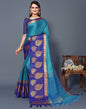 Sky Blue Cotton Saree | Sudathi