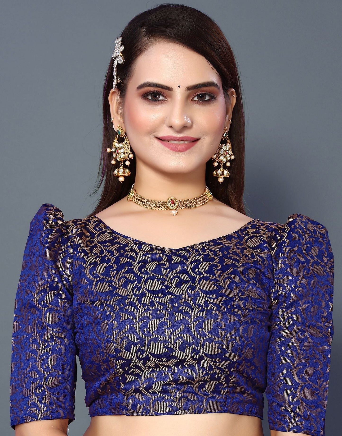 Sky Blue Cotton Saree | Sudathi