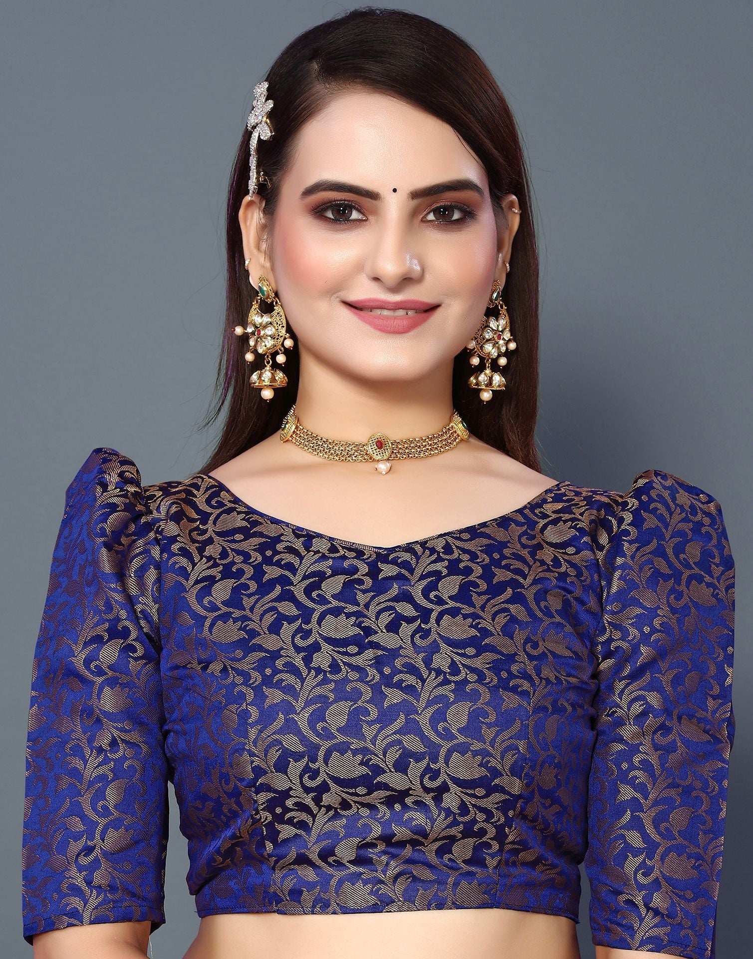 Sky Blue Cotton Saree | Sudathi