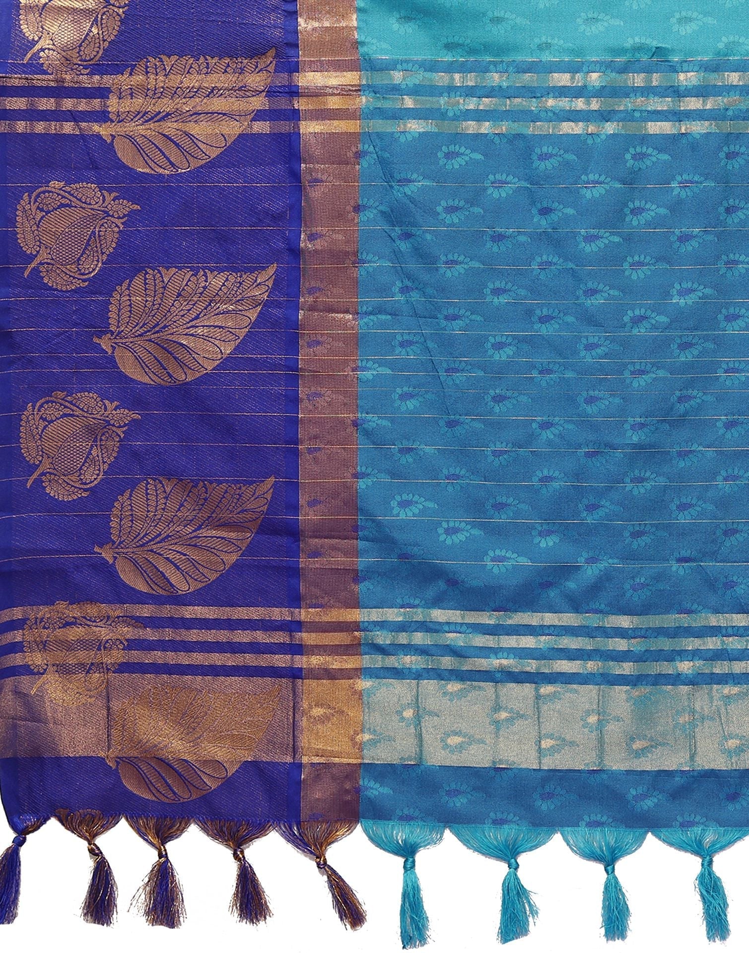 Sky Blue Cotton Saree | Sudathi