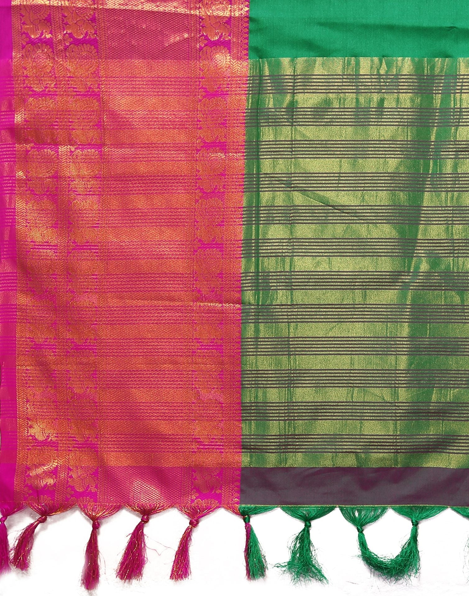Green Cotton Saree | Sudathi