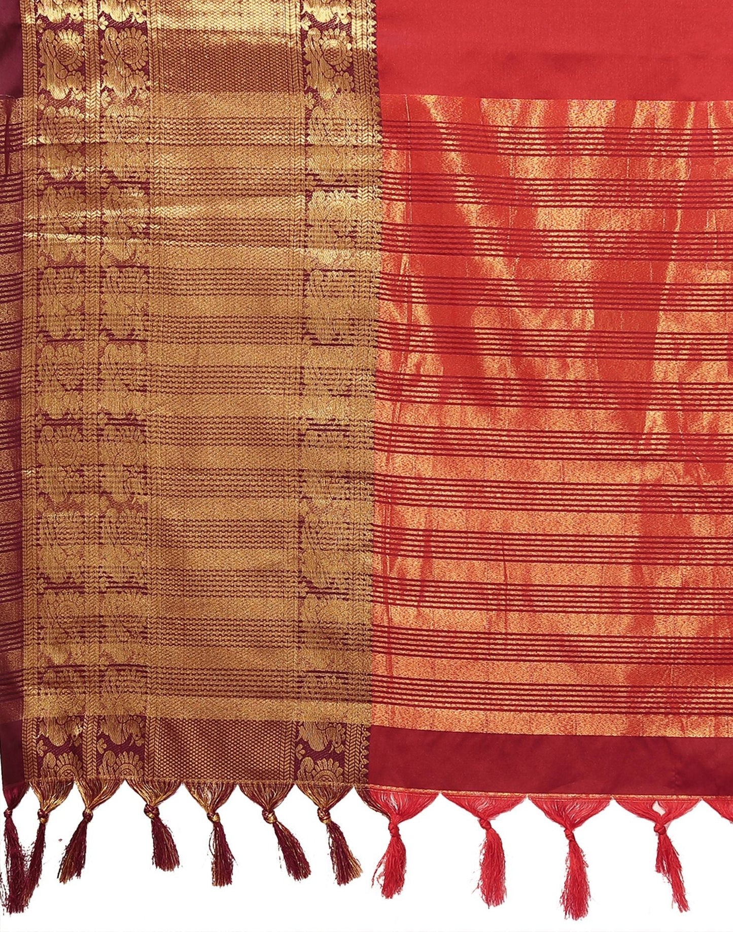 Red Cotton Saree | Sudathi