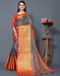 Grey Cotton Saree | Sudathi