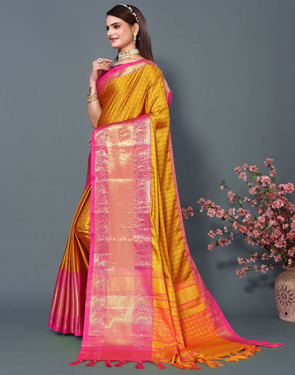 Mustard Yellow Cotton Saree | Sudathi