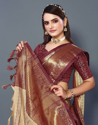 Beige Cotton Saree | Sudathi