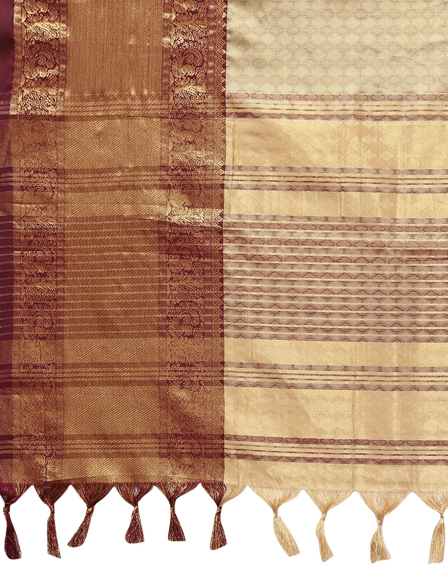 Beige Cotton Saree | Sudathi