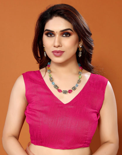 Light Peach Organza Printed Saree | Sudathi