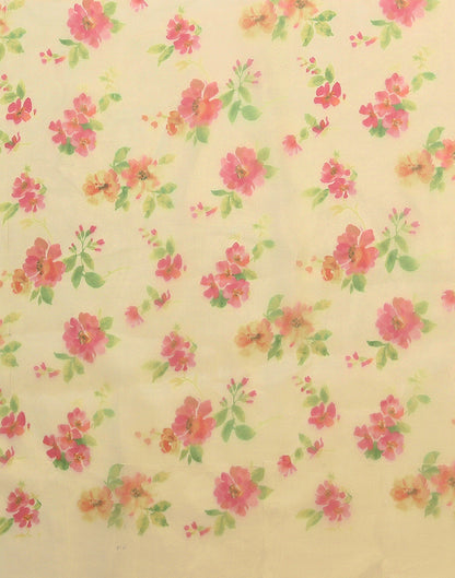 Light Green Organza Digital Printed Saree