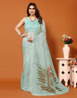 Light Green Organza Digital Printed Saree