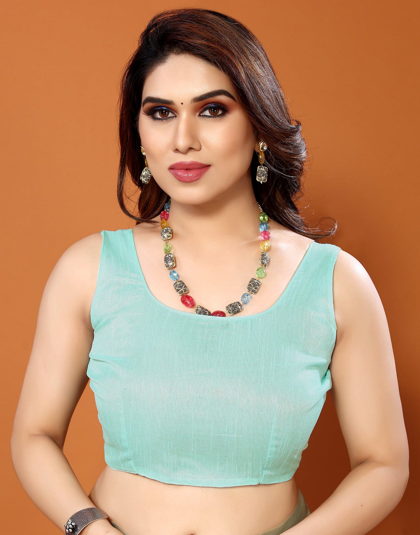 Light Green Organza Digital Printed Saree