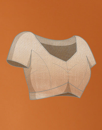 Cream Organza Digital Printed Saree