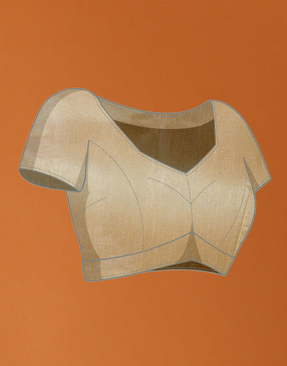 Light Brown Organza Digital Printed Saree