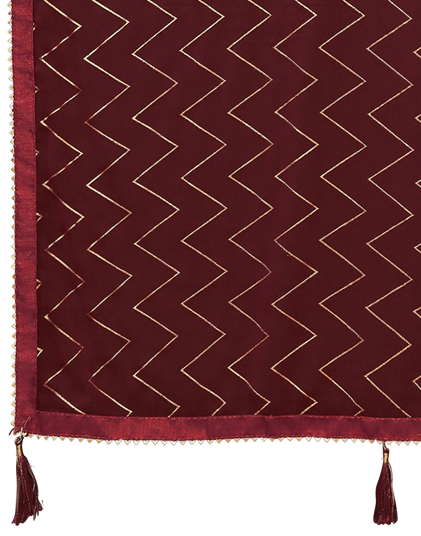 Maroon Georgette Printed Saree