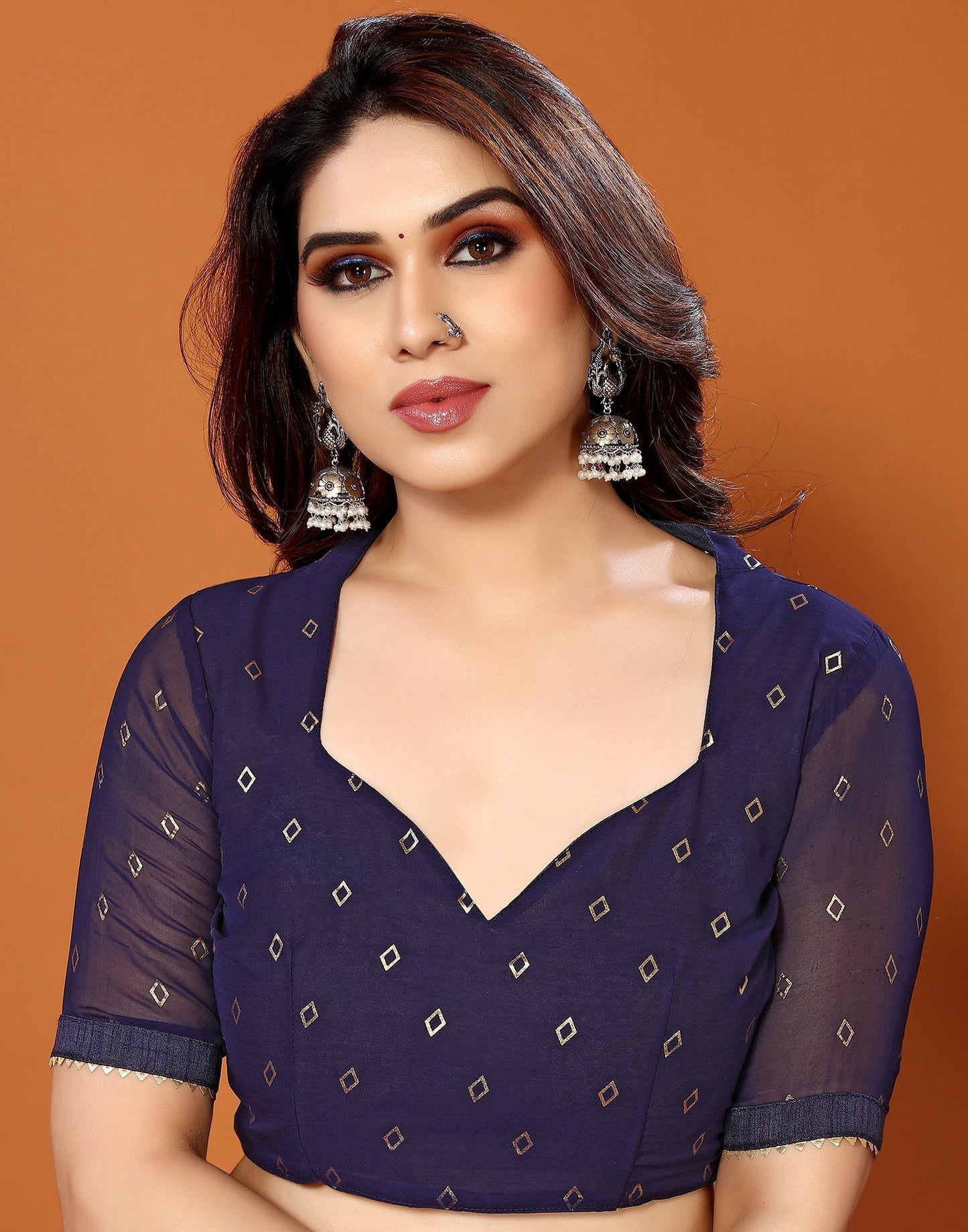 Blue Printed Saree | Sudathi