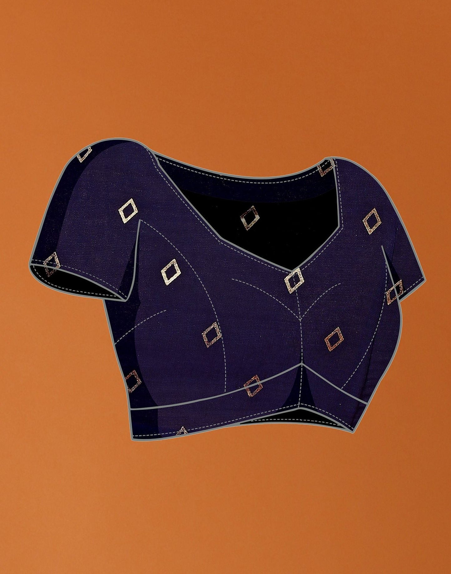 Blue Printed Saree | Sudathi