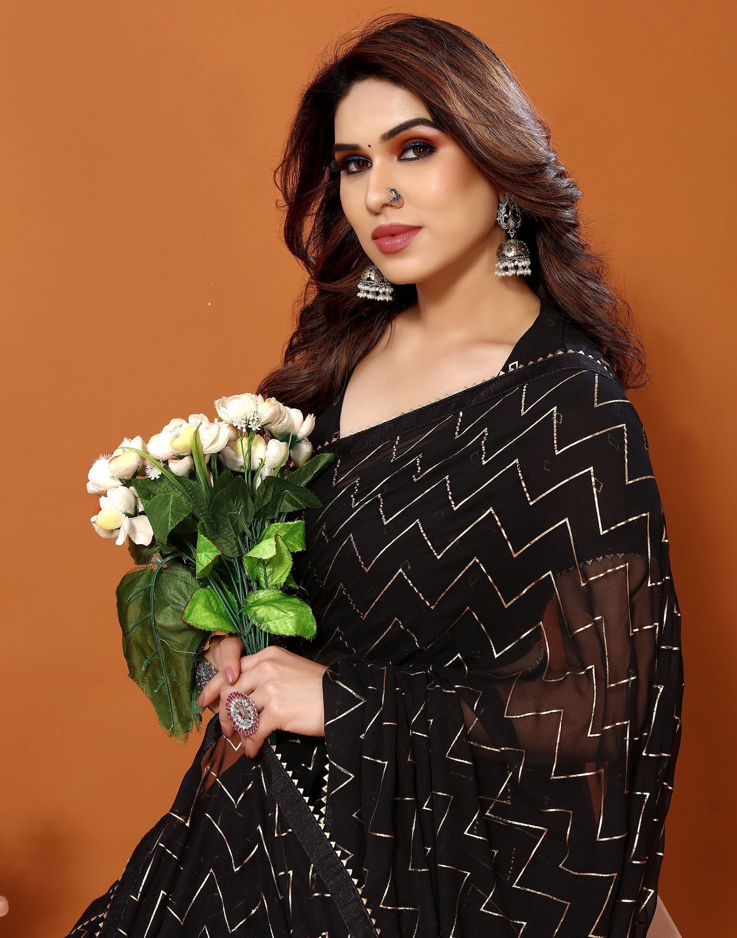 Black Printed Saree | Sudathi
